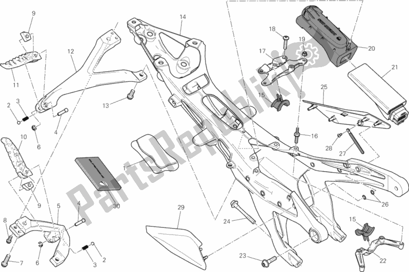 Wszystkie części do Rama Tylna Komp. Ducati Superbike 1199 Panigale S ABS 2014